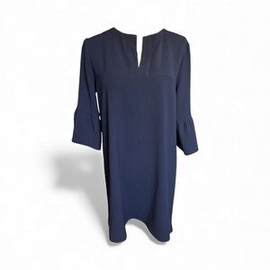 Ellie Kai Blue 3/4 Sleeve Navy blue Shift Dress size small